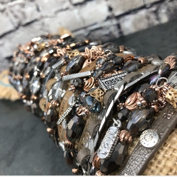 NEW GoodWorks Leather Charmed Bracelet in Cocoa - Picture 4 of 8